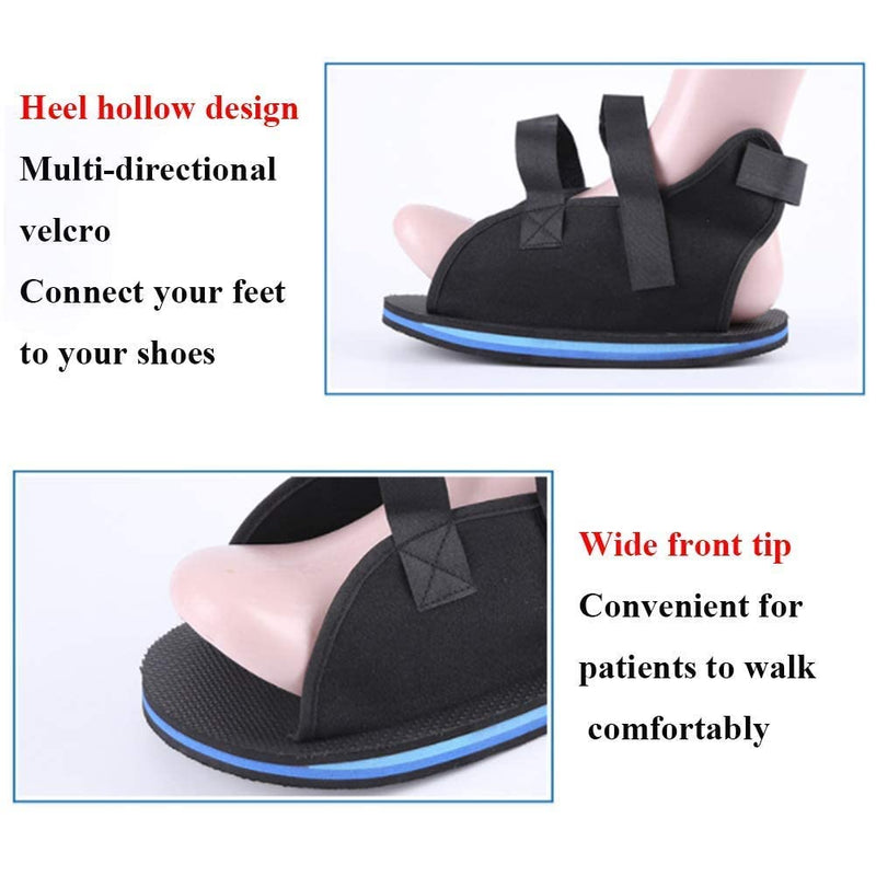 [Australia] - Post Op Shoe Broken Toe Open Walking Shoe Lightweight Surgical Foot Protection Cast Boot Adjustable Straps for Ankle Injures Support Bunion Hammertoe Post Surgery Brace Foot Fracture Orthopedic Shoe M ( Womens Size 10-11 / Mens size 8.5-10 ) 