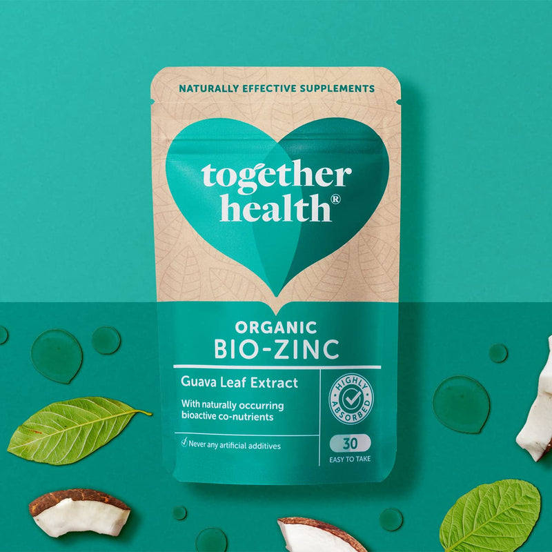 [Australia] - Organic Zinc Supplement - Together Health - Natural Source of Zinc from Guava Leaves - Vegan - Made in The UK - 30 Vegecaps 