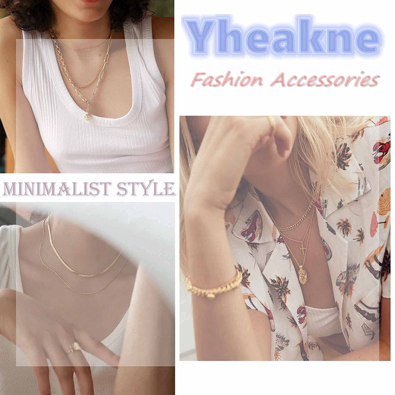 [Australia] - Yheakne Boho Coin Disc Pendant Necklace Gold Vintage Layered Necklace Chain Bohemia Coin Necklaces for Women and Girls Bridesmaid Gifts 