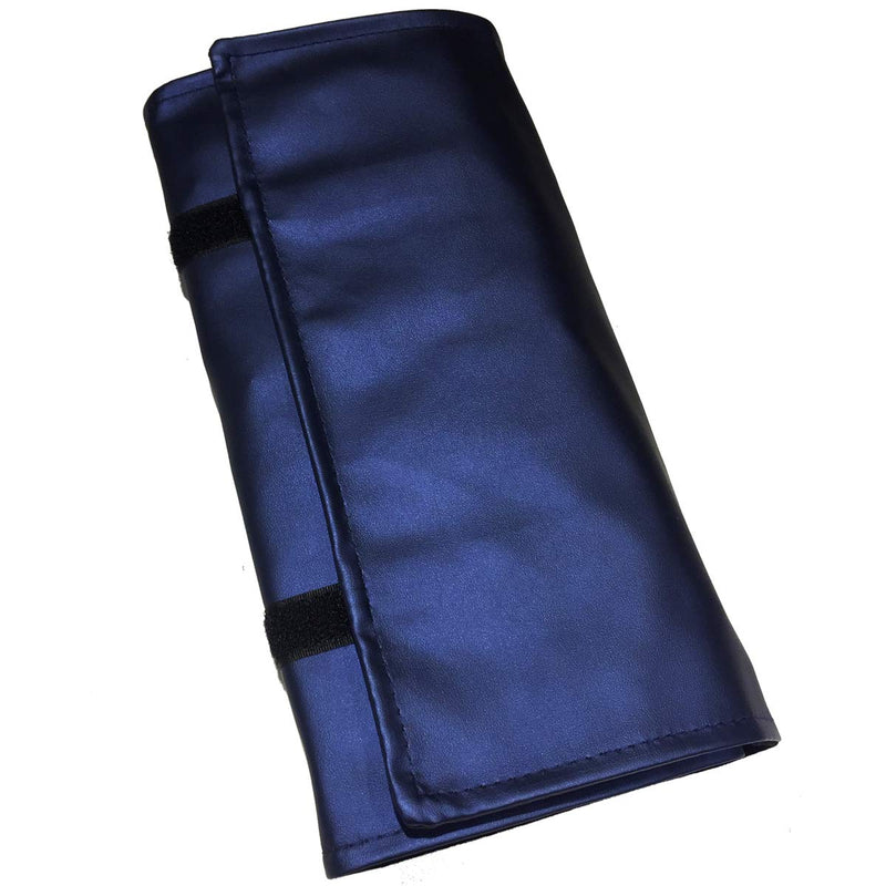 [Australia] - Vinerstar Jewelry Roll Bag for Holding Ring Earrings Necklace Jewelry Organizer with Hook Navy Blue 2navy Blue Leather 