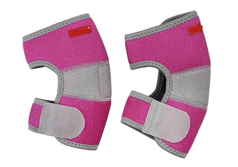 [Australia] - Kids Elbow Support Brace Girls Boys Breathable Sport Protector Compression Elbow Sleeve Adjustable Neoprene Elbow Brace Football Cycling Arm Wrap Elbow Support Injury Elbow Pad Guard Bandage rose 