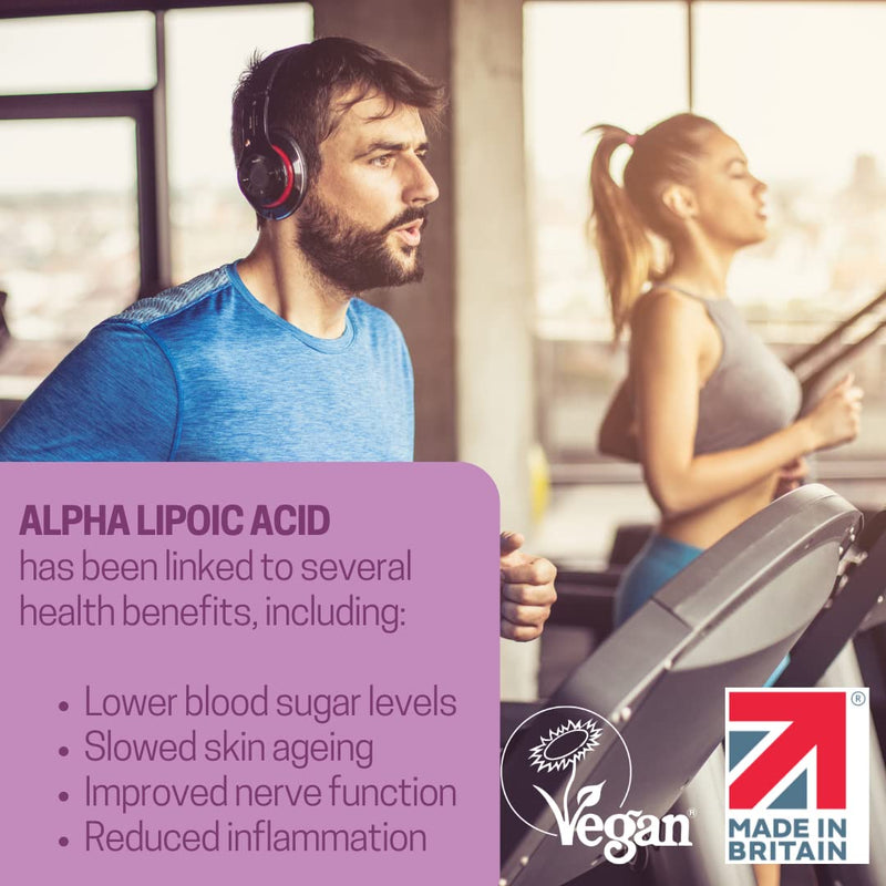 [Australia] - Alpha Lipoic Acid 650mg, 120 High Strength Vegan-Friendly Capsules - Powerful Antioxidant - 4 Month Supply - Made in The UK by Northumbria Health 