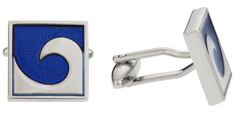 [Australia] - Cuff-Daddy Blue Wave Cufflinks with Presentation Box 