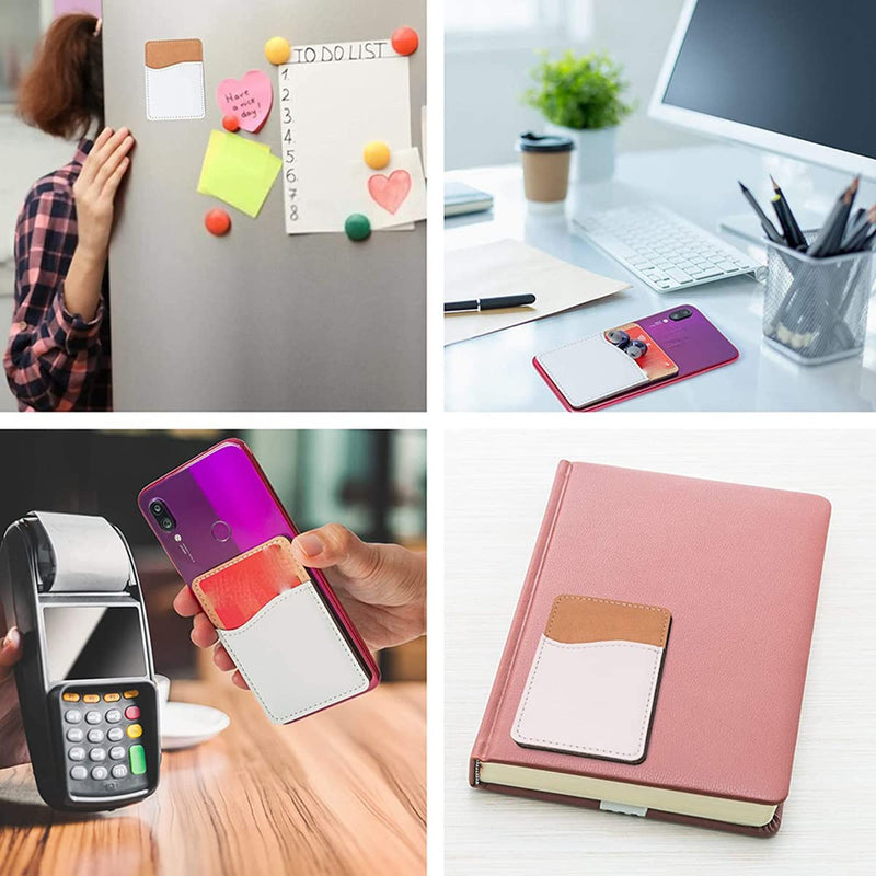 [Australia] - Jiaminye 10Pcs Sublimation Blanks Phone Wallet - PU Leather Card Holder for Back of Phone Stick on Android DIY Blanks 