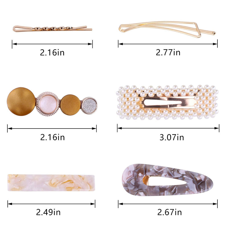 [Australia] - 20Pcs Pearl Hair Clips - Fashion Pearls Hair Barrettes Sweet Artificial Macaron Acrylic Resin Barrettes Hairpins for Women,Ladies and Girls Headwear Styling Tools Hair Accessories 
