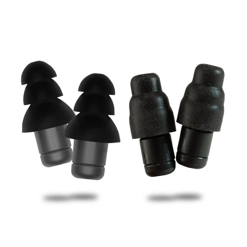 [Australia] - Plugfones Dynamics High Fidelity Earplugs and Full Protection Earplugs 2 Pair Set for Concerts Musicians Shooting and More with Carabiner Pinch case and Removable Comfort Connector Cable 