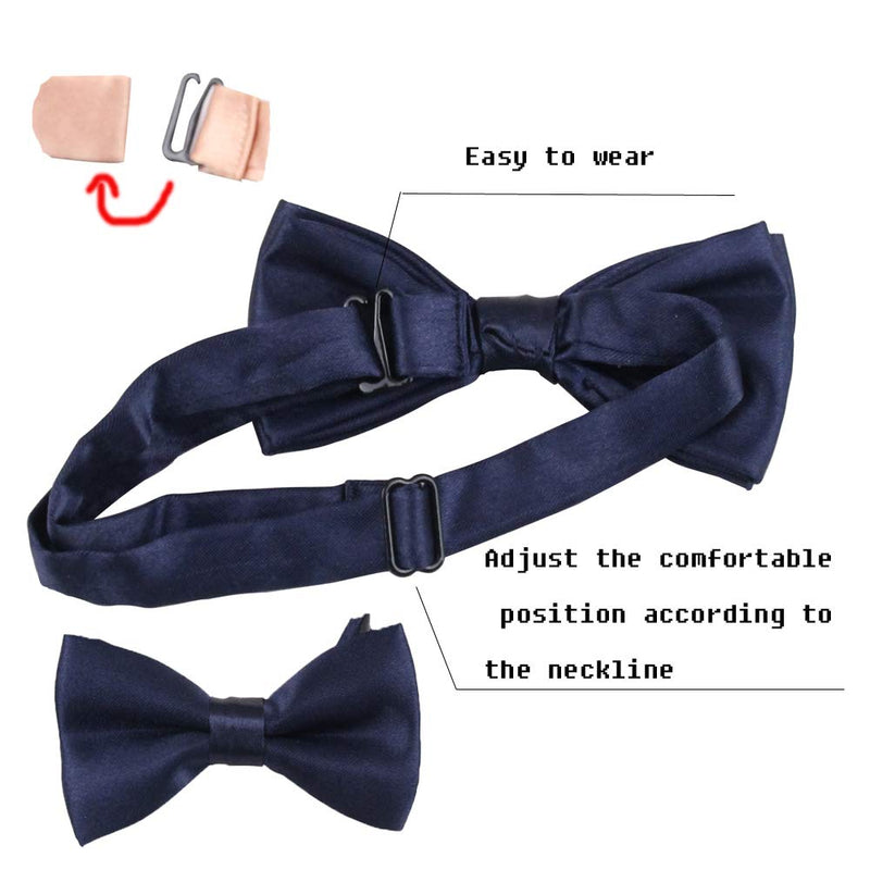 [Australia] - GUCHOL Baby Boys Suspenders Bow Tie Set for Kids - Adjustable Elastic Classic Wedding Accessory Sets Age 1 to 6 Year Black 