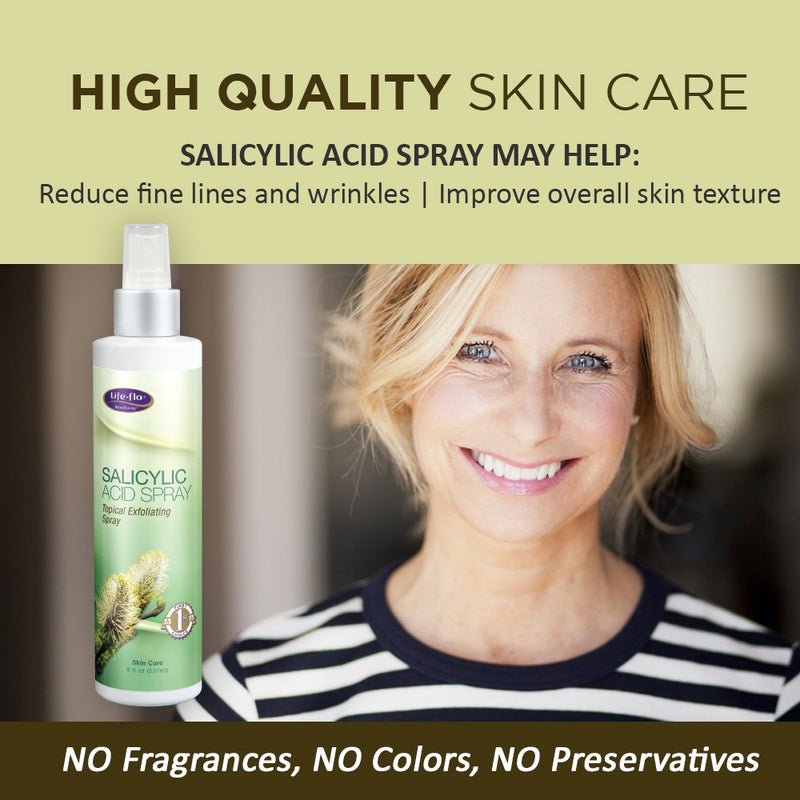 [Australia] - Life-Flo Salicylic Acid Spray | Topical Exfoliating Spray | 2% Salicylic Acid for Skin, Fine Lines, Wrinkles, Acne | 8 oz 