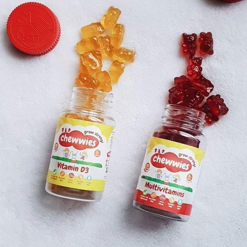 [Australia] - Vitamin D - Chewable Gummies- Vegetarian, Vegan, Halal, Sugar Free & Gluten Free, Non-GMO - for Adults and Children to Support Healthy Growth and Development by Chewwies Vitamins 