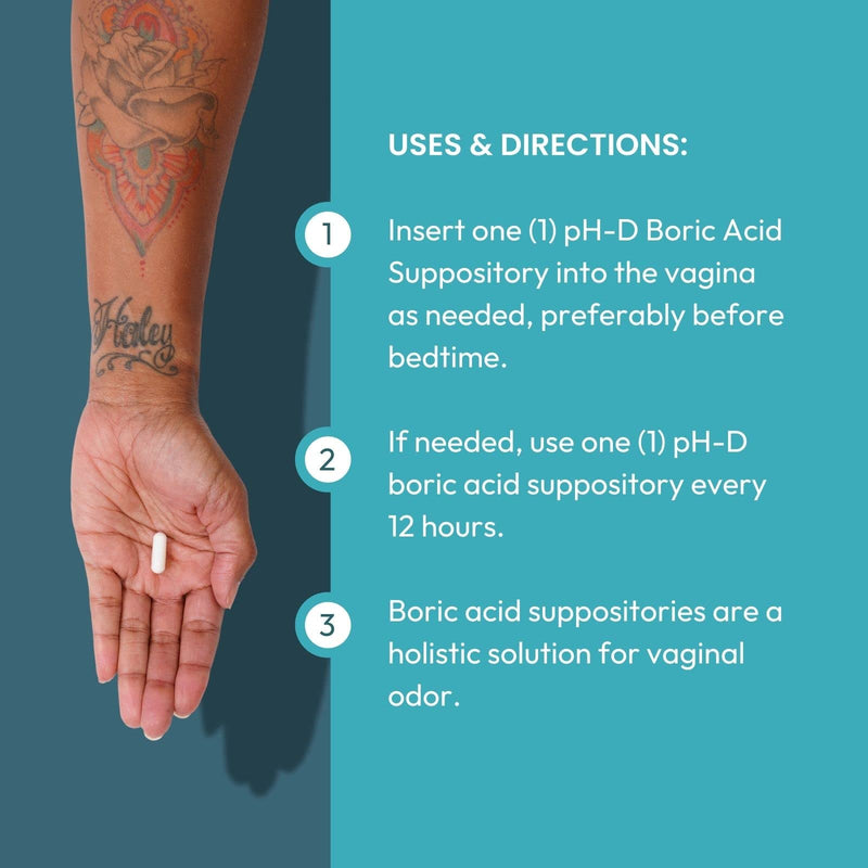 [Australia] - pH-D Feminine Health Boric Acid Starter Bundle - pH-D Boric Acid Vaginal Suppositories 72ct and 5 Vaginal Suppository applicators 