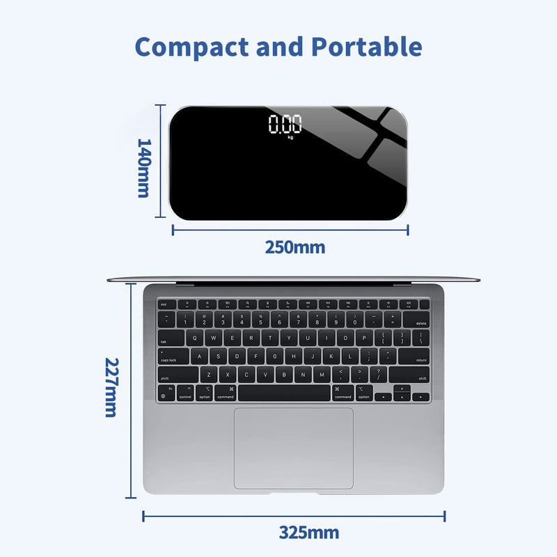 [Australia] - YBLOC Travel Scales for Body Weight, Digital Bathroom Scale for Body Weight, Portable Weight Scales Mini Travel Digital Scale 