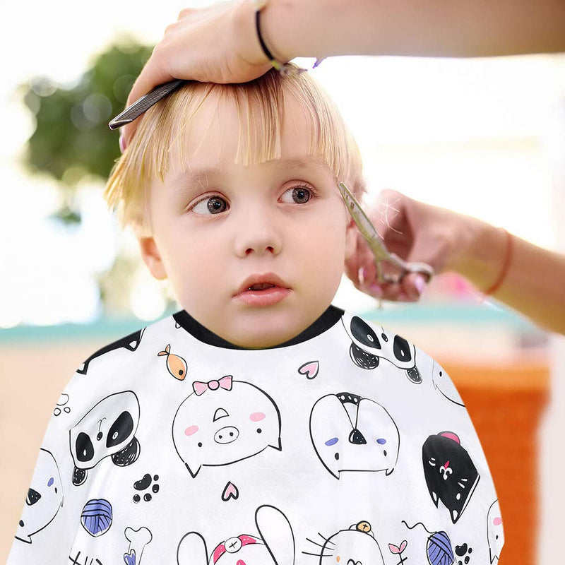 [Australia] - FaHaner Baby Haircut Cape + Neck Duster Set Professional Capes for Hair Stylist Kids and Barber Brush with Adjustable Snap Hair Cape 85 66cm Perfect for 0-3 Years Old Baby Baby Barber Cape 