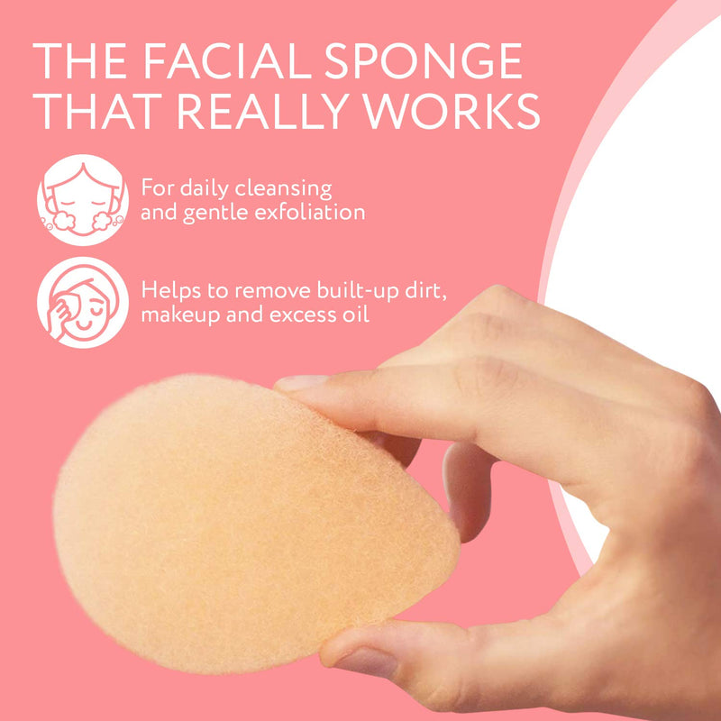[Australia] - 10 Pack Facial Sponge for Daily Cleansing and Gentle Exfoliating - Buff Puff Style Exfoliating Pads Perfect for Removing Dead Skin, Dirt and Makeup - Reusable Puf, Made in The USA 