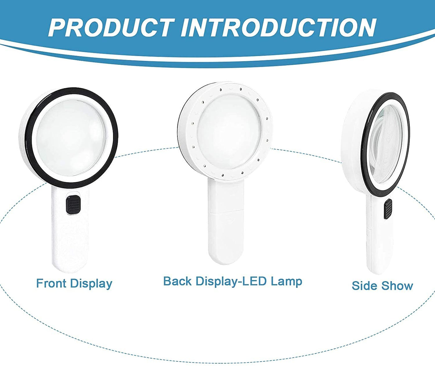 Magnifying Glass with Light, Jumbo Lens with 30x High Power Magnification  for Seniors Who Read Small Print, Maps, Inspections