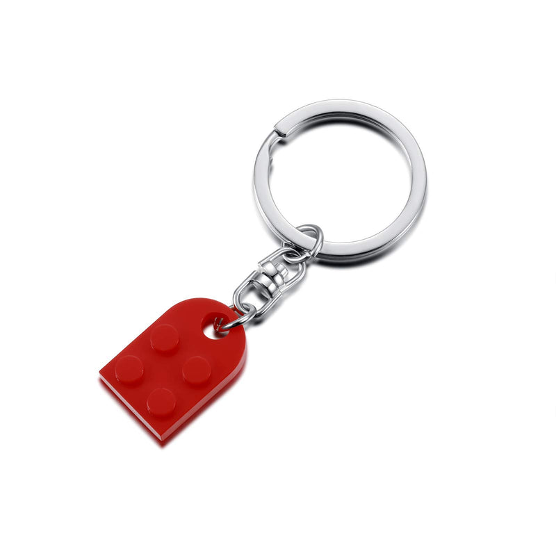 [Australia] - Brick keychain for Couples Friendship - 2pcs matching heart keychain set for Girlfriend Boyfriend Couples Valentine's Day BFF 