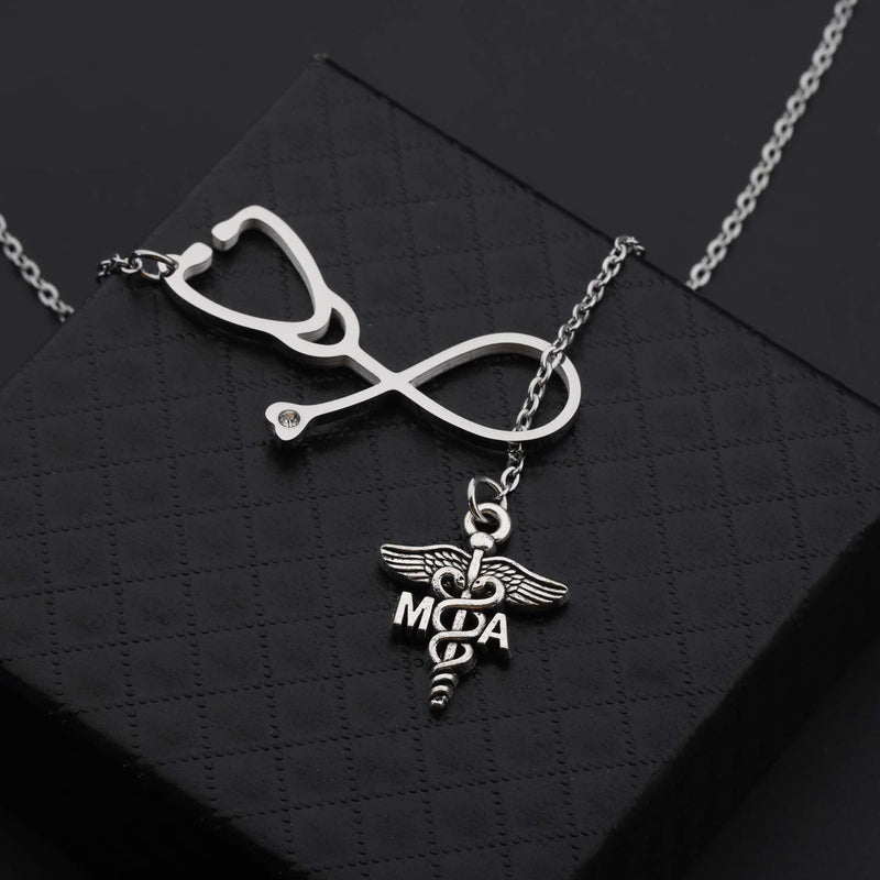 [Australia] - Lywjyb Birdgot MA Medical Assistant Gift Medical Assistant Graduation Gift She Believed She Could So She Did Keychain Med School MA Graduation Gift MA Y-Necklaces 