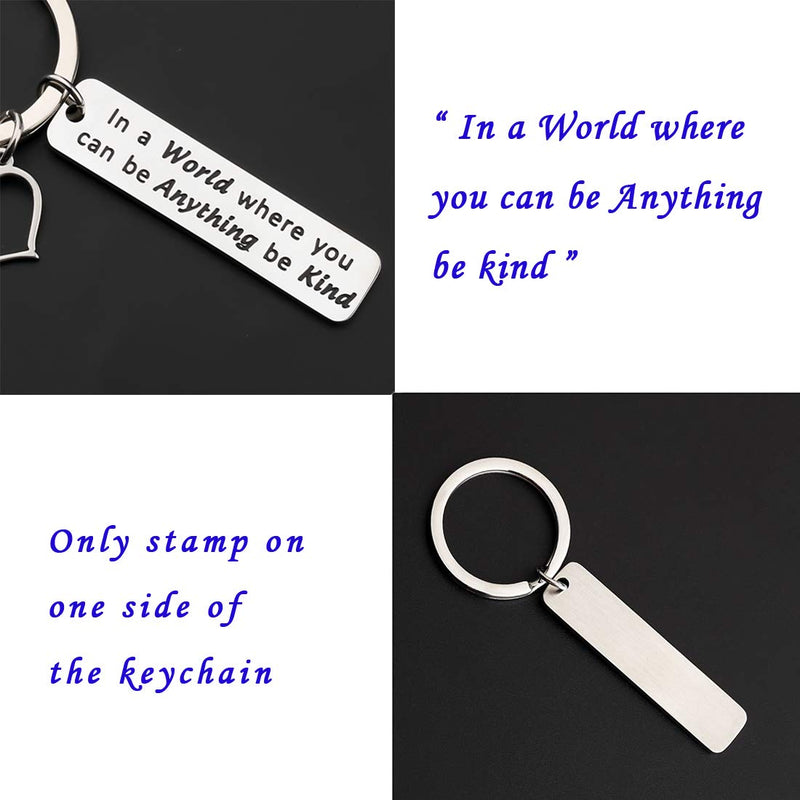 [Australia] - CENWA Kindness Gift Anti Bullying Awareness Gift in A World Where You Can Be Anything Be Kind Keychain Anti-Bullying Motivational Gift School Motto 