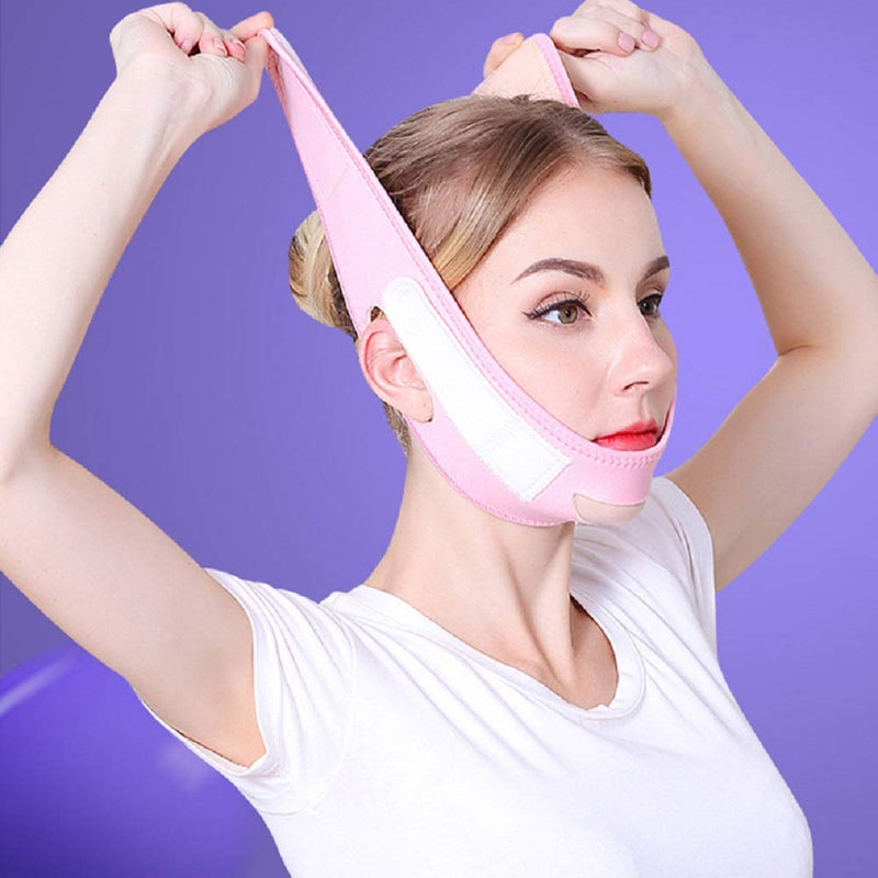 [Australia] - V Shaped Line Chin Up Face Lift Double Chin Belt,Face Slimming Strap, Face Shaper Band Eliminates Wrinkles Sagging Anti-aging Painless Firming Mask for 