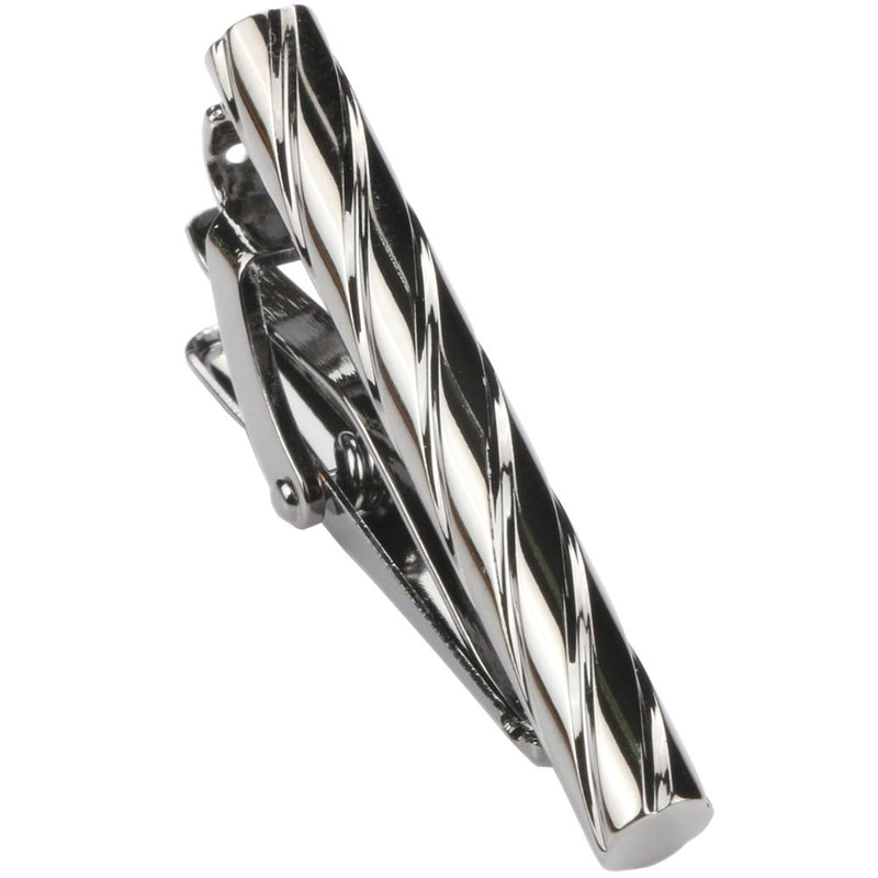 [Australia] - GWD 3pc Mens Tie Bar Clip 1.5 Inch, Silver-tone, Black, Golden 