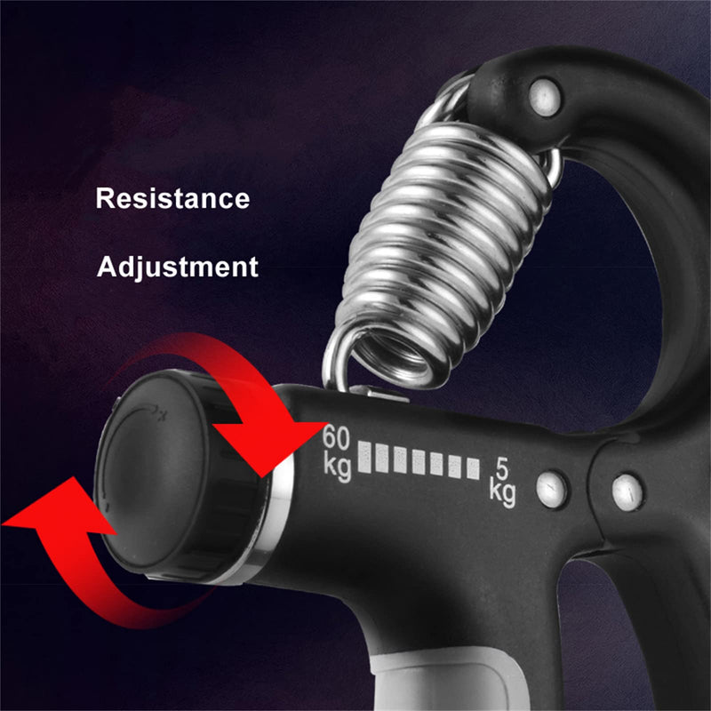 [Australia] - Hand Grip Strength Trainer, Forearm Exerciser,Adjustable Resistance 22-132Lbs (10-60kg),Non-Slip Gripper, for Athletes to Muscle Building and Injury Recovery 