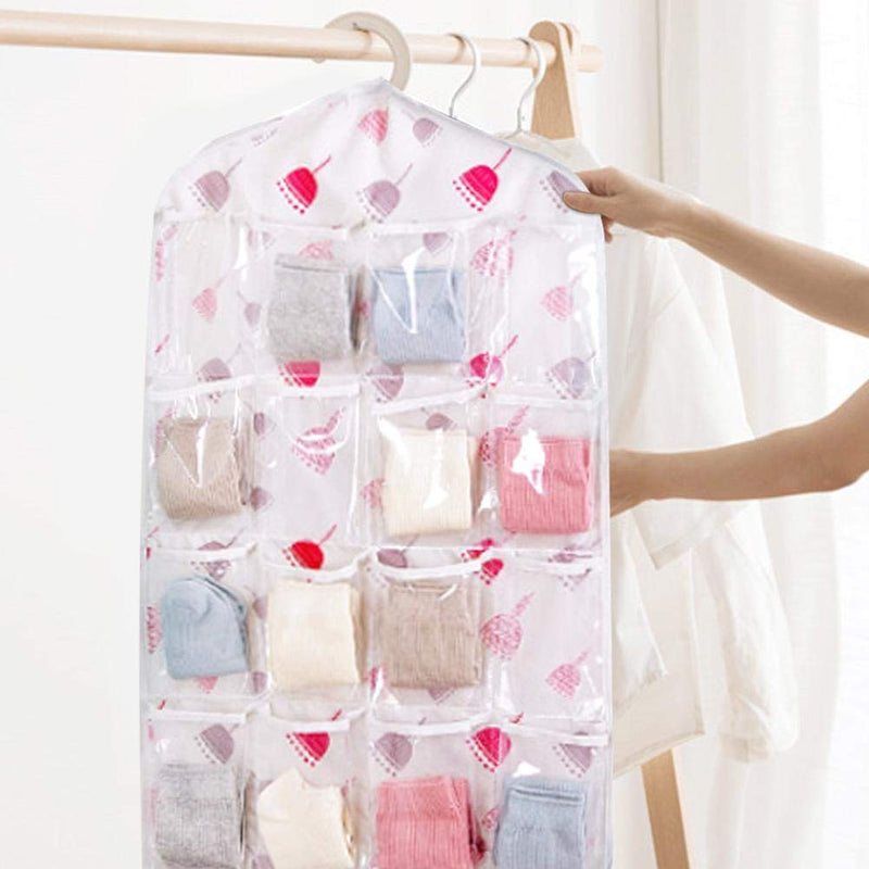 [Australia] - TOPINCN Underwear Storage Bag Waterproof Oxford Cloth Household Multi-Functional 16 Pockets Hanging Organizers Closet Saving Space Multipurpose(Cupule) Cupule 