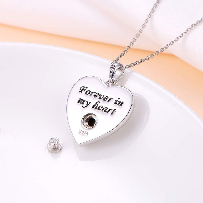 [Australia] - S925 Sterling Silver Heart Urn Memorial Ashes Keepsake Exquisite Cremation Pendant Necklace Ring Bracelet Necklace: Stars Moon 