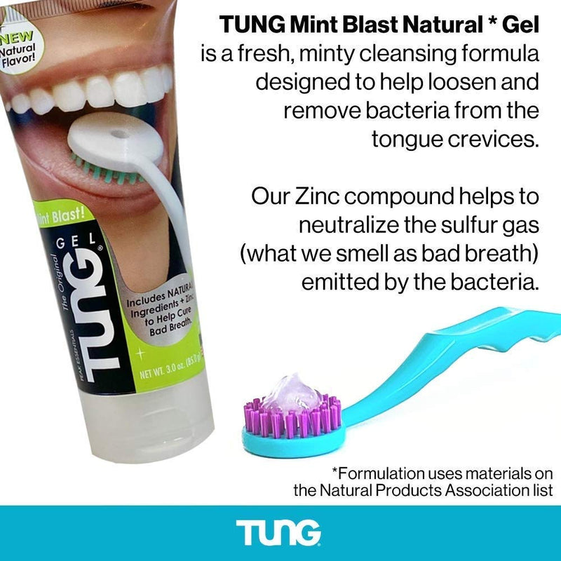 [Australia] - TUNG Gel Natural with Mint Blast 3oz (85g) | Tongue Cleaner | Fights Bad Breath | Eliminates Odour | Halitosis | for Fresh Breath 85 g (Pack of 1) 