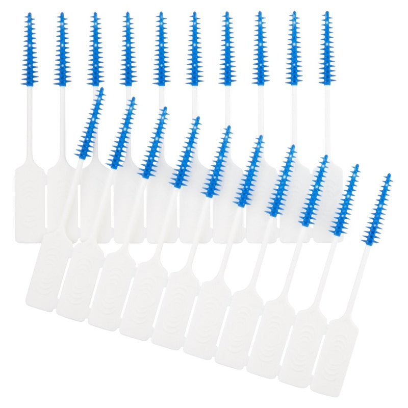 [Australia] - UltraDEX Wire Free Interdental Brush, Wire Free Flexible Floss Aid, Fluoride Coated, Medium/Large 20 Pack White 20 Count (Pack of 1) 