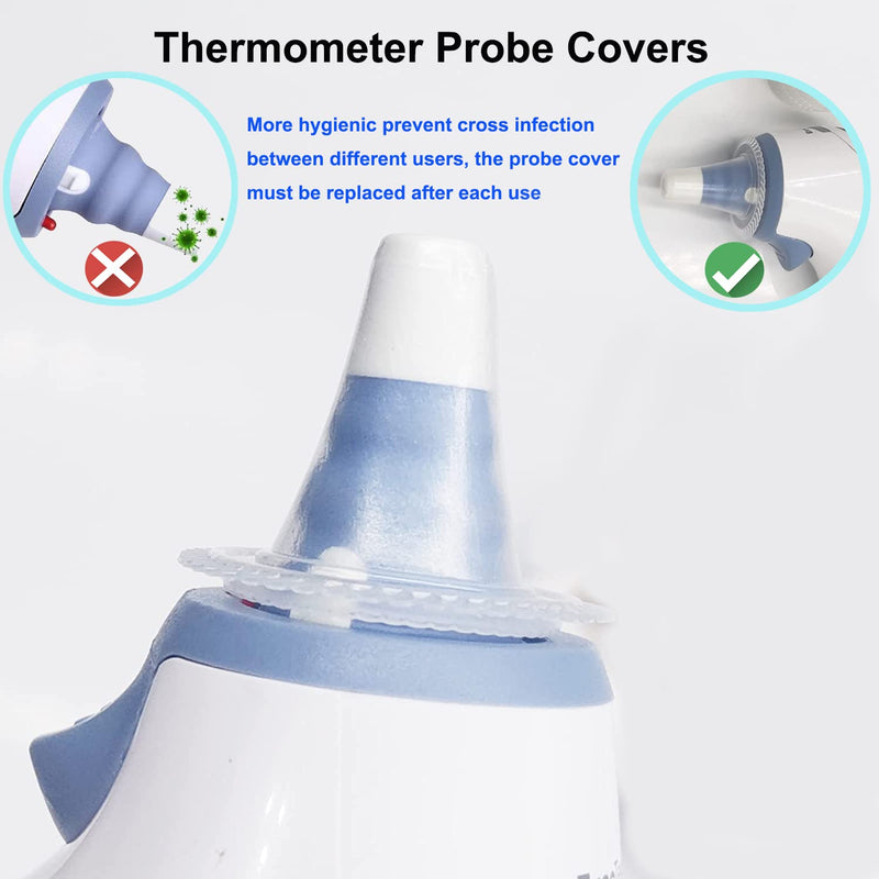 [Australia] - 400 Pack Disposable Ear Thermometer Probe Covers Refill Lens Filters for All B raun Models and Digital Thermometers Sleeve 