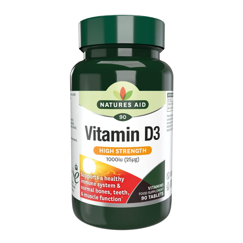[Australia] - Natures Aid Vitamin D3/Cholecalciferol Tablets (1000 iu/25 ug, 90 Tablets, Suitable for Vegetarians, Made in the UK) Vitamin D3/Cholecalciferol (1000 iu/25 ug, 90 Tablets) 
