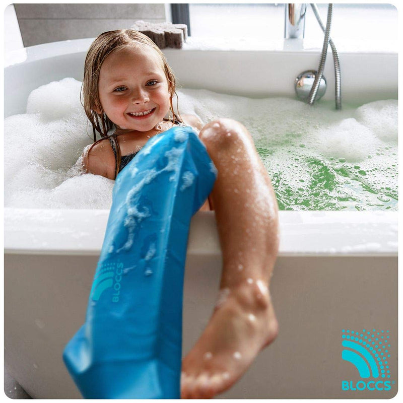 [Australia] - Bloccs Waterproof Plaster Cast Covers Leg, Swim, Shower & Bathe. Watertight Protector, Child Full Leg (Large) L 