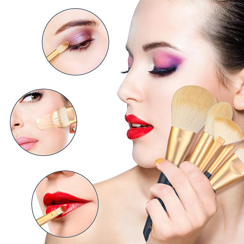 [Australia] - MAANGE Makeup Brushes 12 Pcs Professional Synthetic Makeup Brush Set With Holder Foundation Contour Powder Concealer Eye Shadow Make Up Brush 