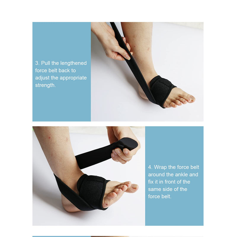 [Australia] - Brrnoo Foot lifter orthosis, Varus Valgus soft foot lifter support, adjustable foot rest for day and night, men and women(Linker) Linker 