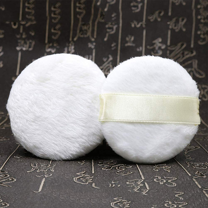 [Australia] - Frcolor 3 Pcs Cosmetic Powder Puff Ultra Soft Short Plush Fluffy Toddler Body Dusting Powder Puffs for Talcum Powders 