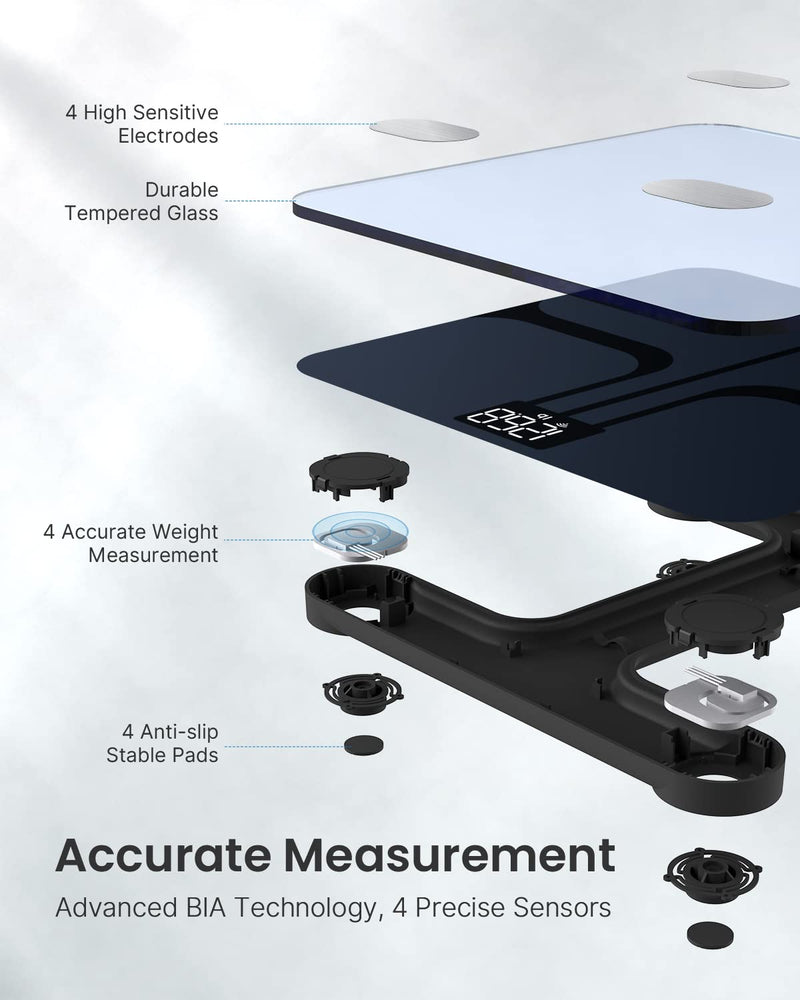 [Australia] - RENPHO Smart Digital WiFi Bluetooth Scale, Portable Bathroom Body Composition Analyzer-RENPHO Digital Bathroom Scale, Highly Accurate Body Weight Scale 