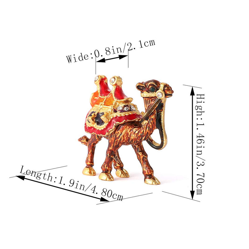 [Australia] - QIFU-Hand Painted Enameled Mini Camel Decorative Hinged Jewelry Trinket Box Unique Gift For Home Decor 