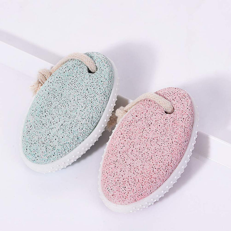 [Australia] - HEALLILY Pumice Stone for Feet Oval Foot Scrubber Exfoliating Dry Dead Skin Remover for Hands Heels Body Foot Care Tool Pink 