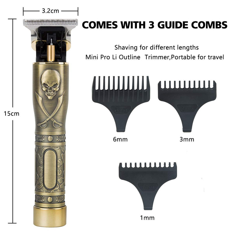 [Australia] - Professional Hair Clippers for Men Electric Haircut Kit Hair Trimmer for Men All Metal Housing with Low Noise Adjustable Cordless & Rechargeable Electric Shaver Haircut Clipper with Guide Combs Green 