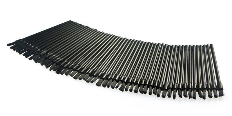 [Australia] - Gracelaza 100 Pieces Disposable Lip Brushes Lipstick Gloss Wands Applicator Makeup Tool Kits, Black #1 