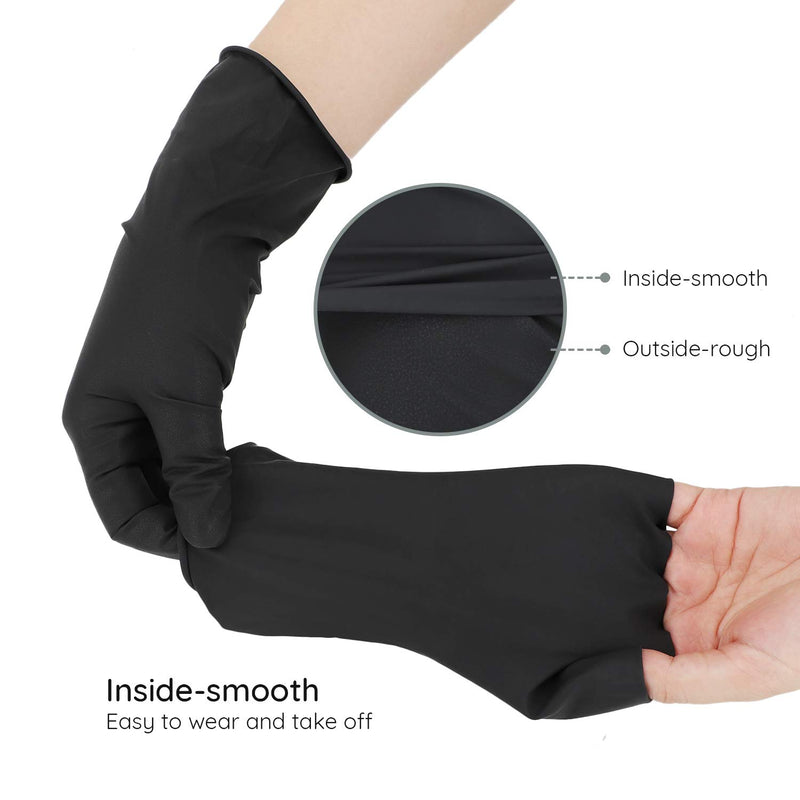 [Australia] - 20 Counts Hair Color Gloves, Segbeauty Reusable Black Dye Gloves Powder Free Rubber Latex Gloves Professional Hair Coloring Accessories for Hair Salon Highlighting, House Cleaning (Small) Small (20 Count) 