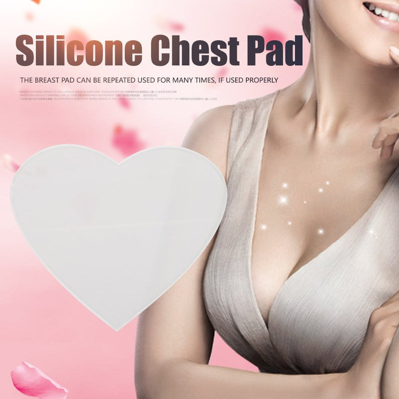 [Australia] - Chest Wrinkles Silicone Pads,Prevent Chest Wrinkles, Anti Wrinkle Chest Pads for Overnight Smoothing Silicone Pad For Cleavage & Decollete Skin Heart Shape 