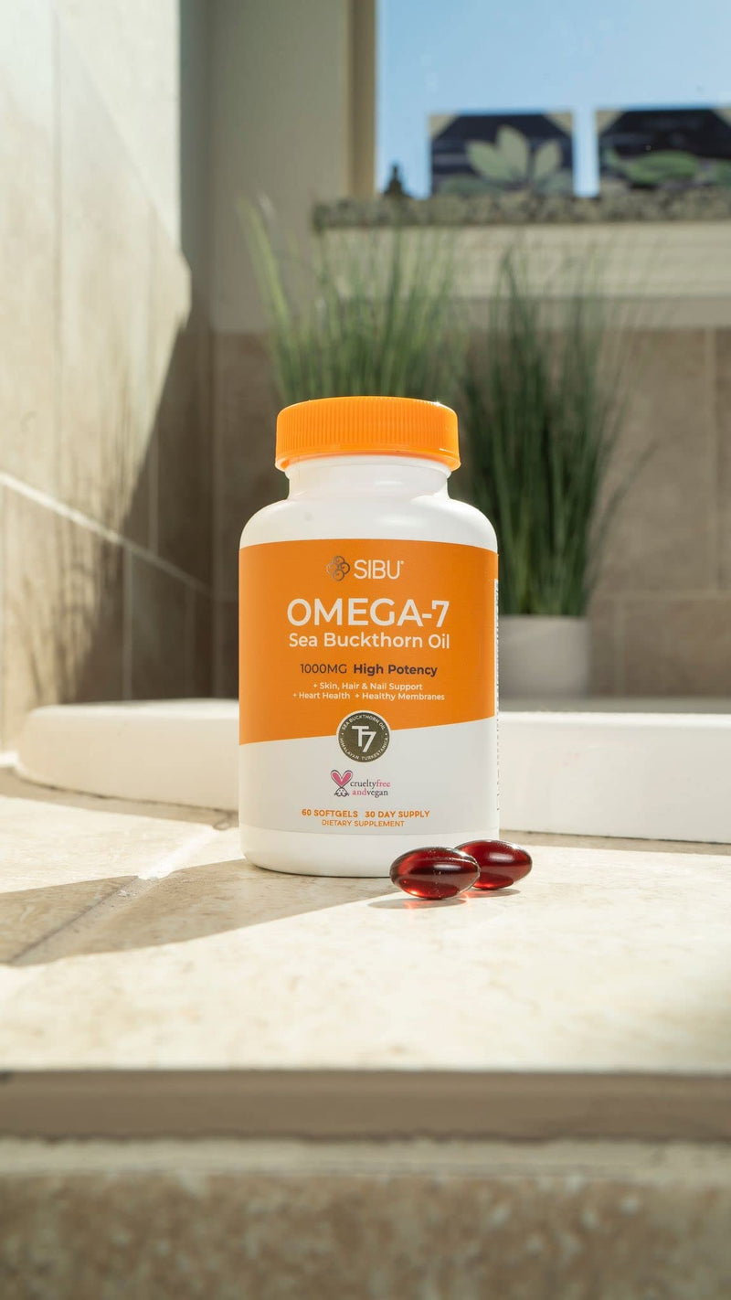 [Australia] - SIBU Omega-7 Softgels, Pure Organic Himalayan Sea Buckthorn, Max Potency, 60ct 60 Count (Pack of 1) 