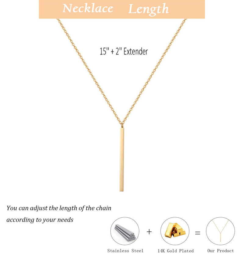 [Australia] - Lcherry Dainty Star Choker Necklace Moon Necklace Heart Circle Pendant Necklace for Women 14K Real Gold Plated Bar 