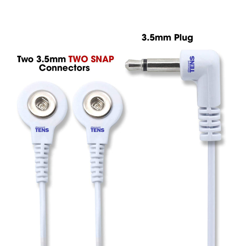 [Australia] - Tens Replacement Lead Wires, 2 Snap Connectors (2 Pack), Discount Tens Brand 3.5mm Plug (standard headphone size) 
