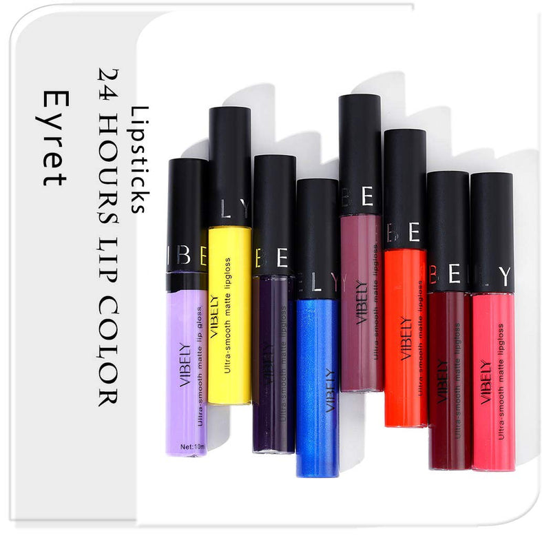 [Australia] - Eyret Matte Gothic Liquid Red Lipstick Smooth High Pigment Lip Gloss Long Lasting Waterproof 24 Hours Lip Color Professional Makeup Lipsticks for Women and Girls Pack of 1 Red10# 