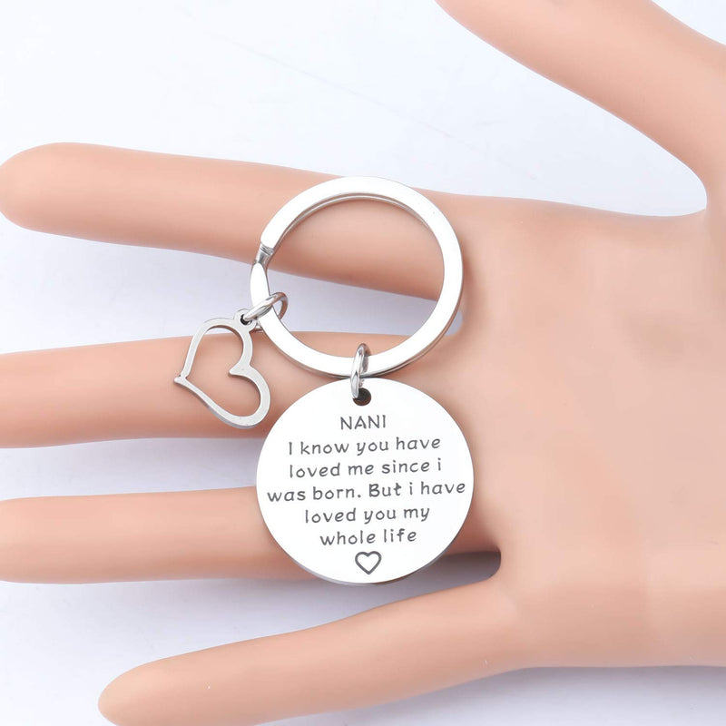 [Australia] - TIIMG Nani Keychain Nani Gift Grandma Gifts from Grandchildren Grandma Birthday Gift NANI i know 