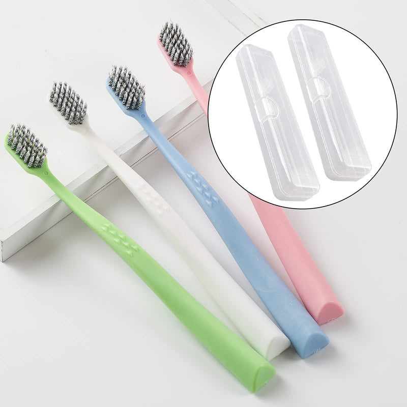 [Australia] - Juliyeh 3 Pcs Portable Toothbrush Storage Toothpaste Box Holder Plastic Travel Toothbrush Cover for Hiking Camping Business Trip 20*4.7*3CM White 