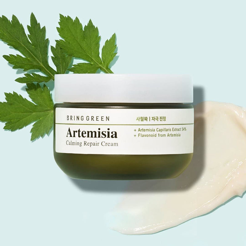 [Australia] - BRING GREEN Artemisia Calming Repair Cream 75ml - Redness Relief Skin Soothing & Moisturizing Facial Cream, Mild Salicylic Acid Natural Ingredients Skin Care, for Senstive & Damaged Skin 