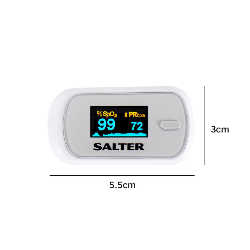 [Australia] - Salter PX-100-EU OxyWatch, Fingertip Pulse Oximeter, Quick Measure, Light and Compact, Portable and Easy to Use, Automatic Power Off, Low Power Consumption, 2 Year Guarantee, 