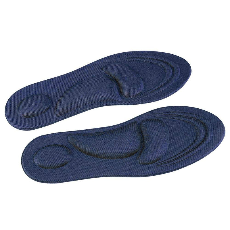 [Australia] - Alomejor Orthotic Insoles Full Length Comfortable Flat Feet Orthotic Inserts with Arch Support Best Shock Proof Shoes Pad Dark Blue Men 